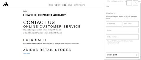 adidas customer service contact number.